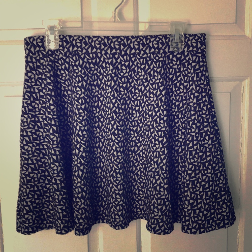 Black and white patterned skirt